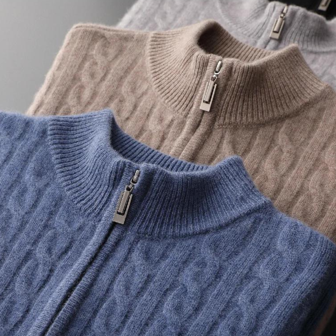 Hannes™ | Mittelhoher Pullover aus Wolle für Männer