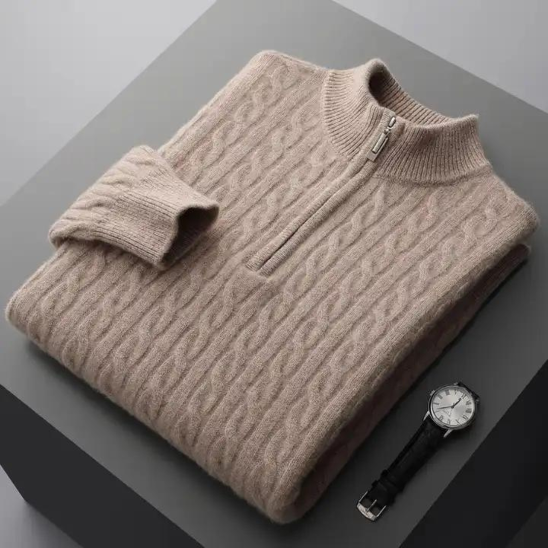 Hannes™ | Mittelhoher Pullover aus Wolle für Männer