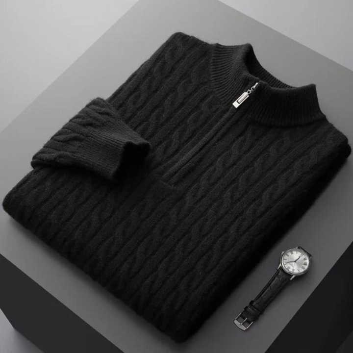 Hannes™ | Mittelhoher Pullover aus Wolle für Männer