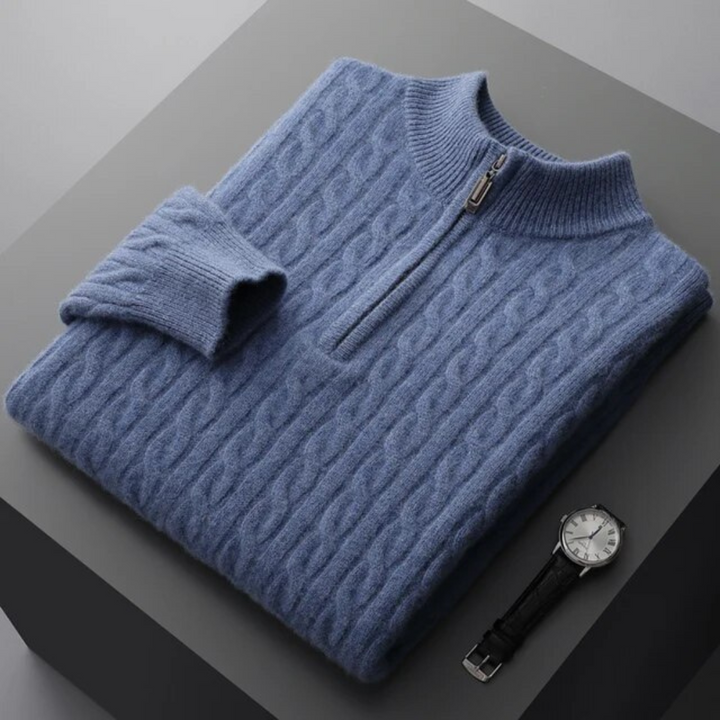 Hannes™ | Mittelhoher Pullover aus Wolle für Männer