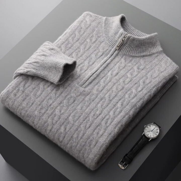 Hannes™ | Mittelhoher Pullover aus Wolle für Männer