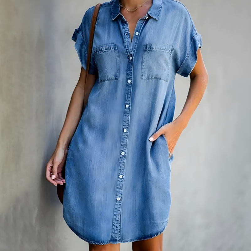 Hedda™ | Midi-Denim-Kleid für Frauen